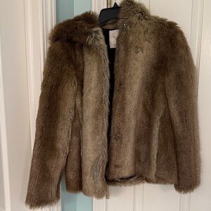 Zara Brown Faux Fur Jacket